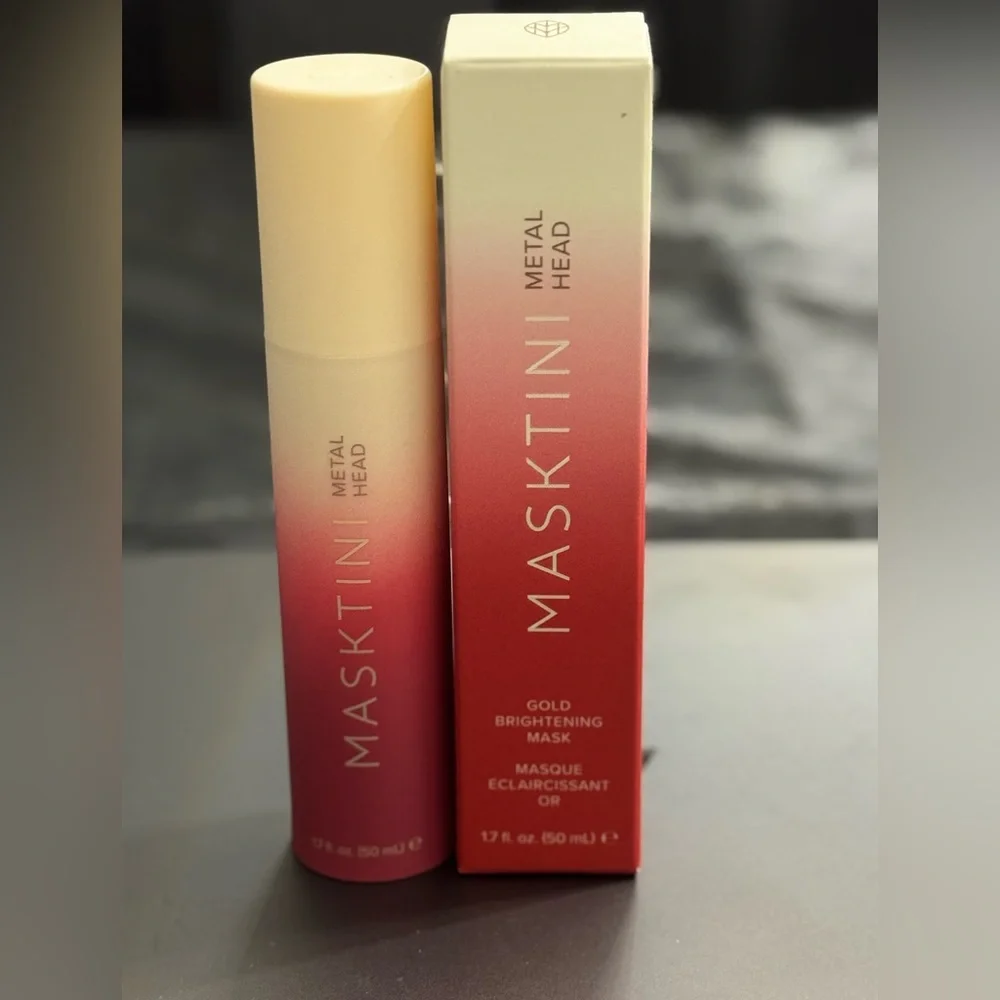 NIB Masktini Metal Head Gold Brightening Mask